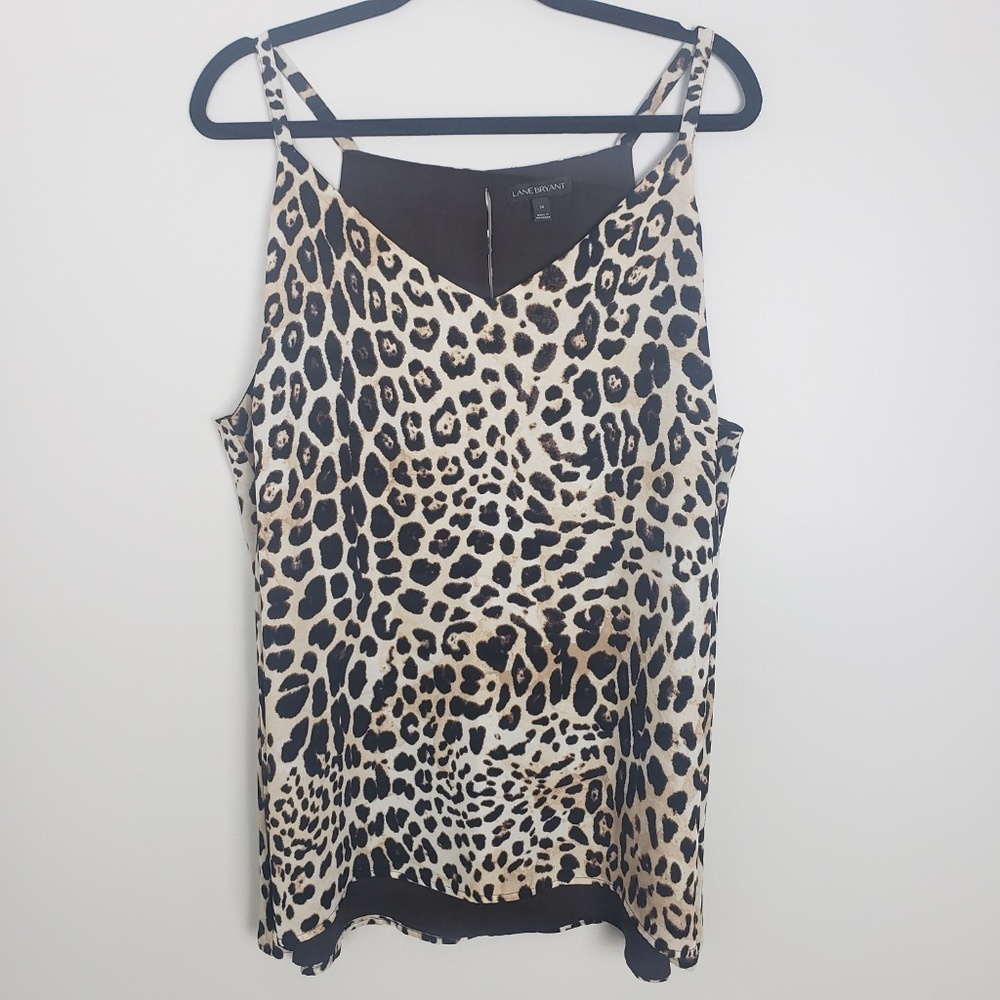 Lane Bryant animal print, fully lined, cami G2